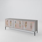 THE DELIQUESCE TV-Lowboard mit 3 Türen in Grau