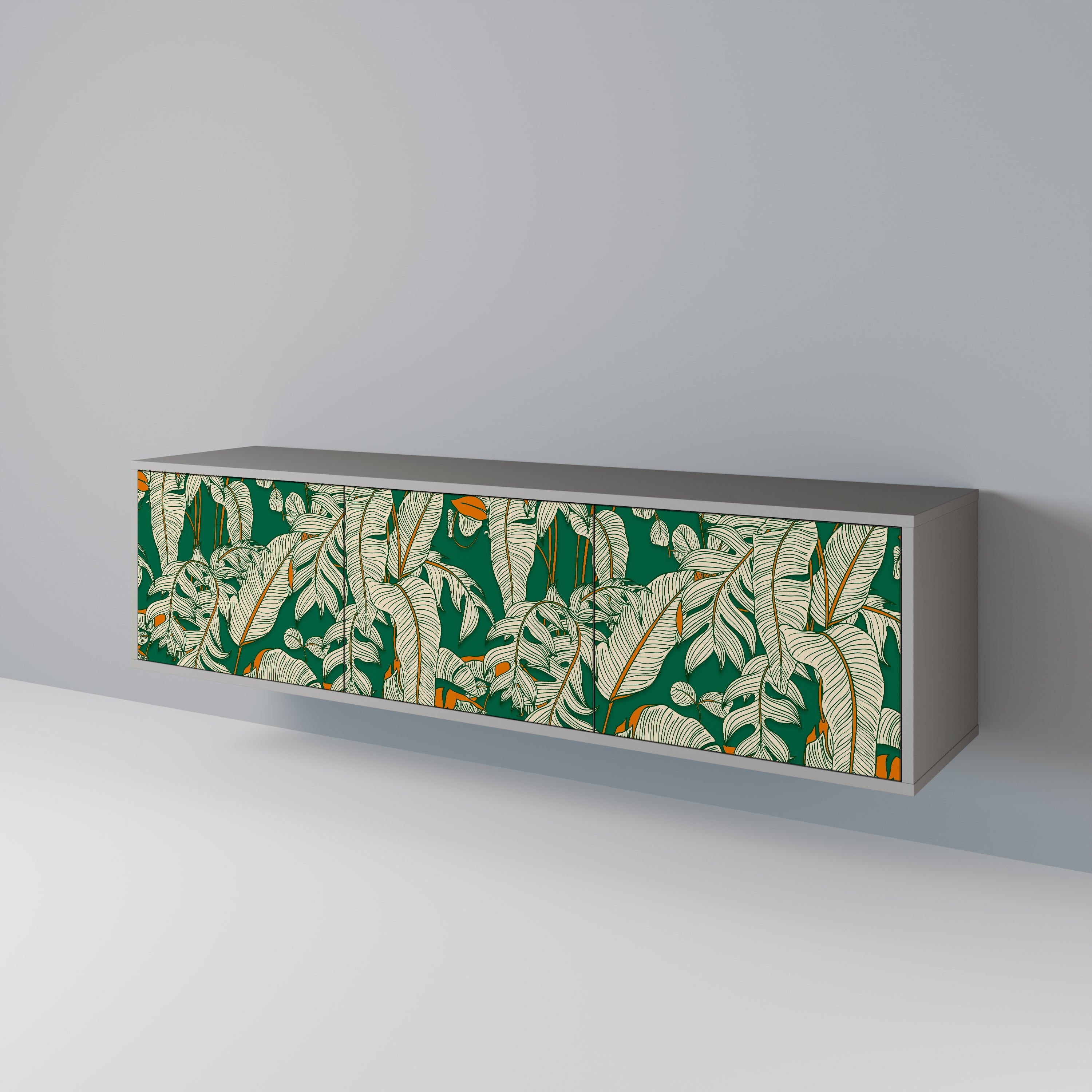 VERDANT PLEASURES TV-Lowboard mit 3 Türen in Grau