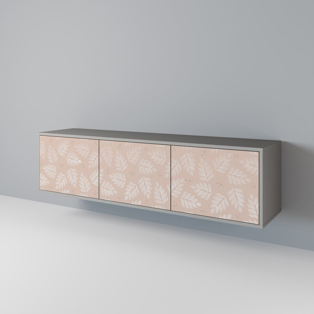 LEAVES ON BEIGE TV-Lowboard mit 3 Türen in Grau