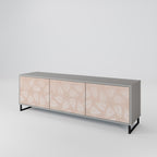 LEAVES ON BEIGE TV-Lowboard mit 3 Türen in Grau
