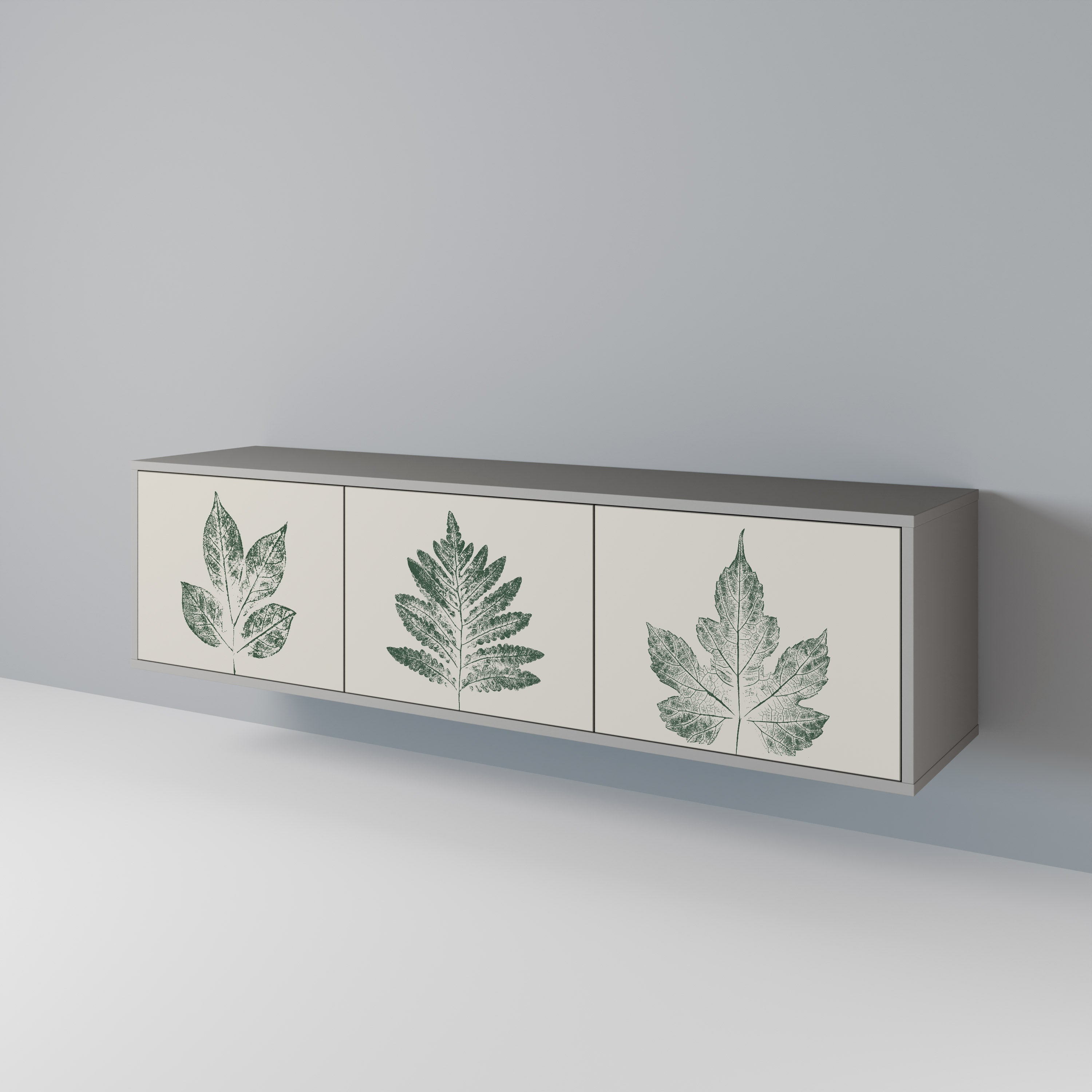 GREEN LEAFY STAMPS 3-türiges TV-Lowboard