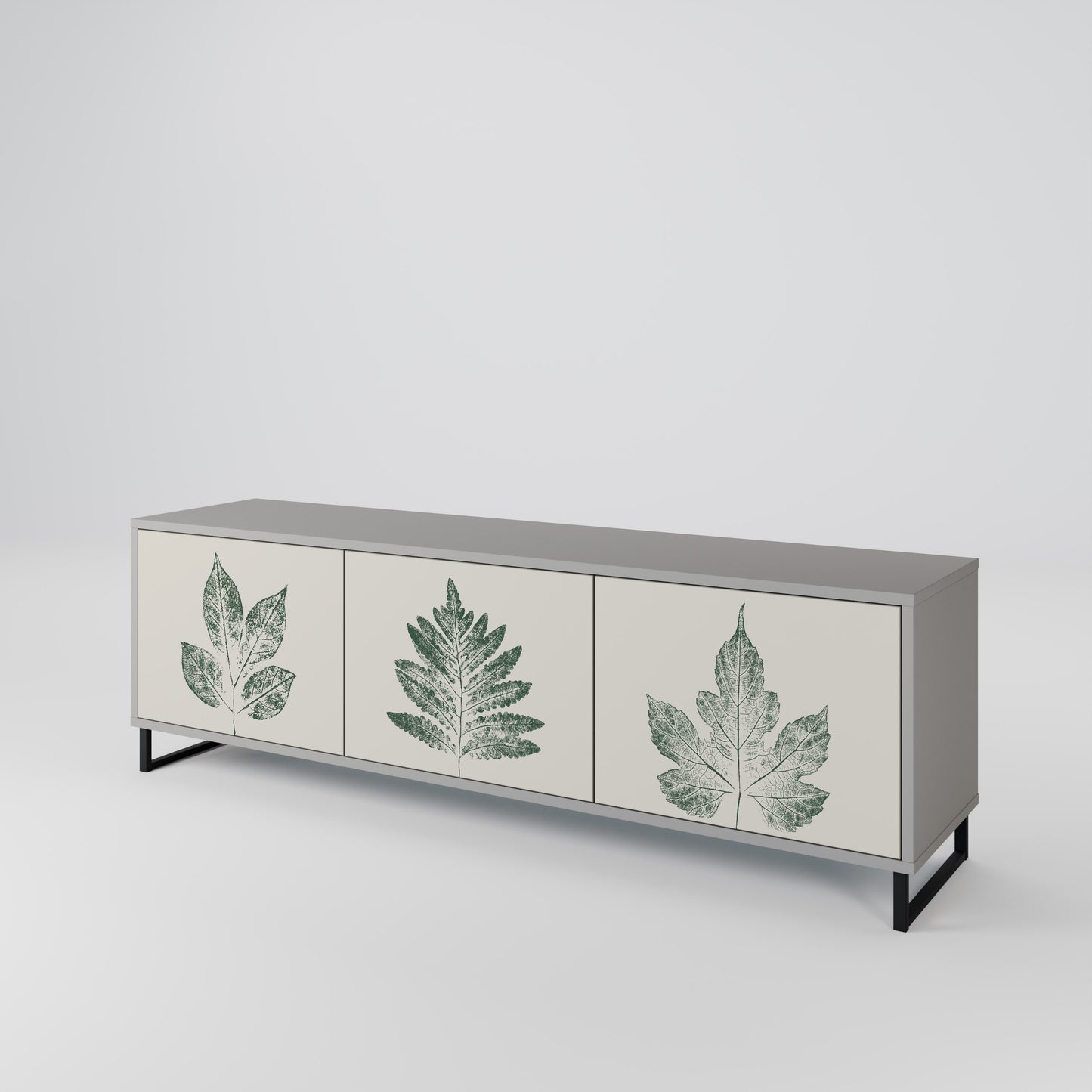 GREEN LEAFY STAMPS 3-türiges TV-Lowboard