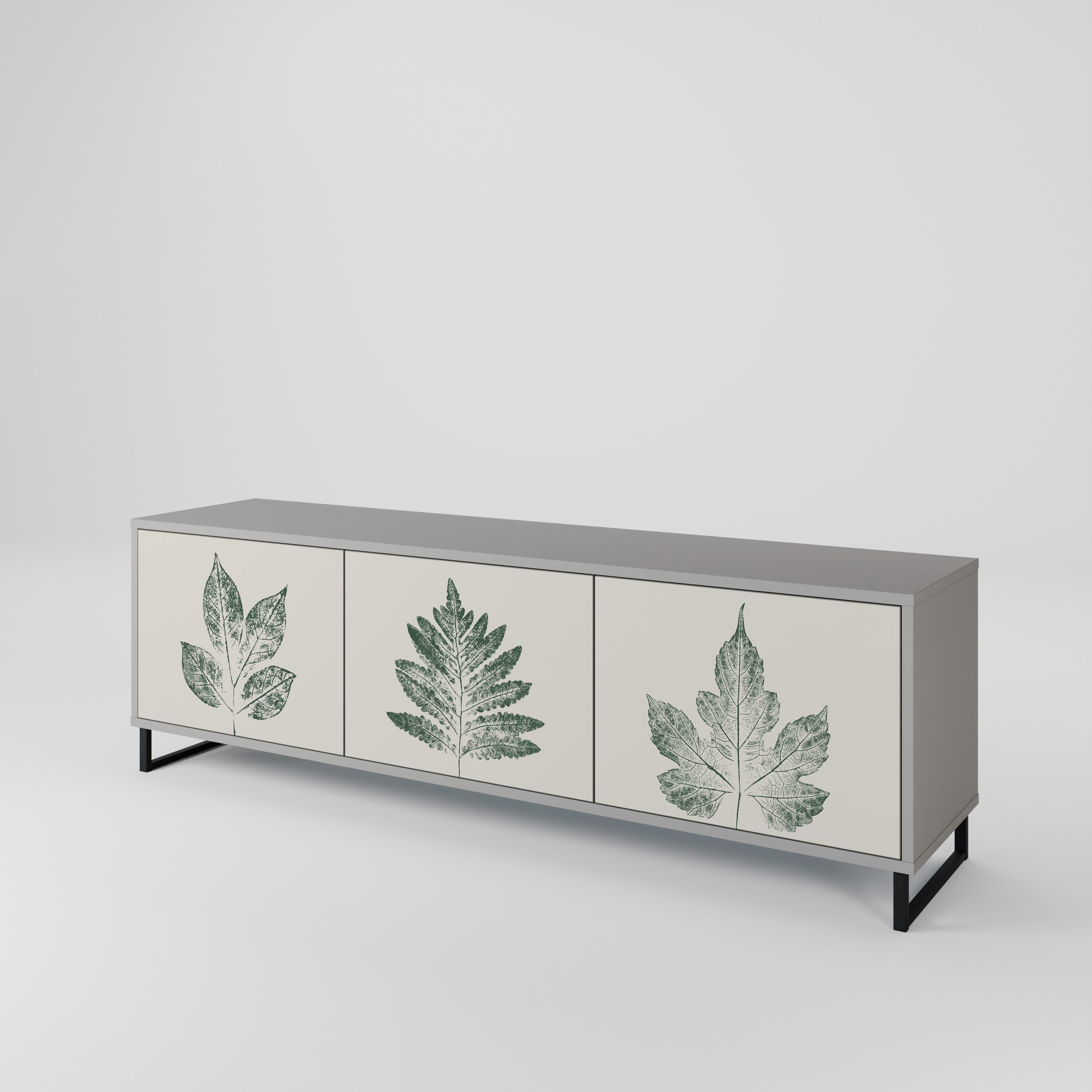GREEN LEAFY STAMPS 3-türiges TV-Lowboard