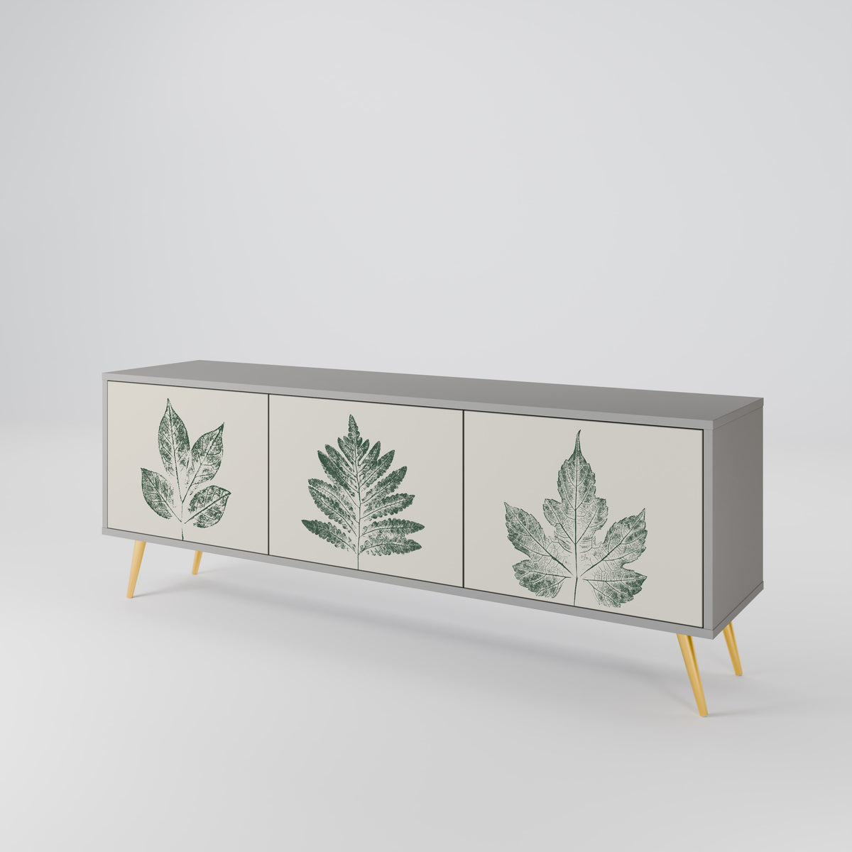 GREEN LEAFY STAMPS 3-türiges TV-Lowboard