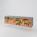 JUICY OLIVES 3-Door TV Stand in Grey Finish