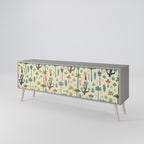 PALM SPRING 3-Door TV Stand in Grey Finish