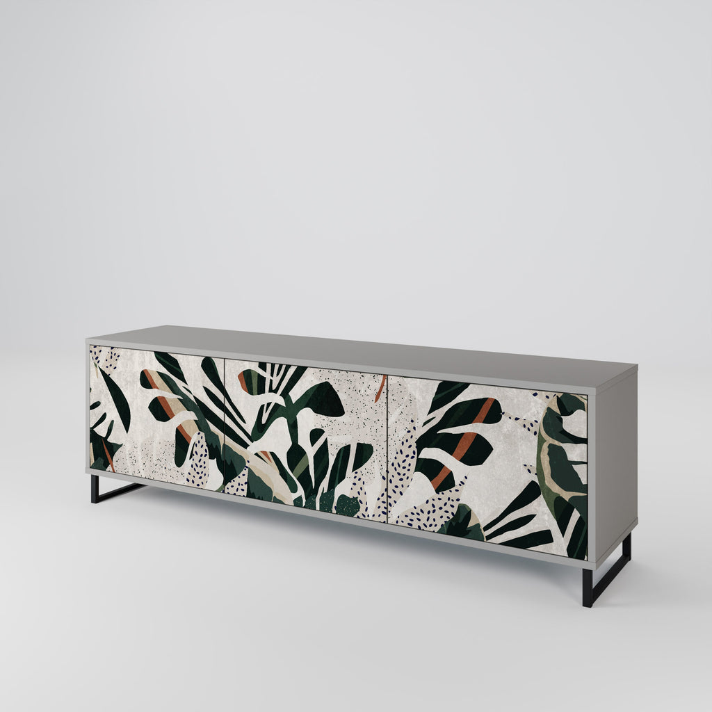 VERDURE FORMATION TV-Lowboard mit 3 Türen in Grau