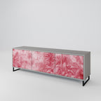 SWEET TROPICS 3-Door TV Stand in Grey Finish