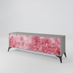 SWEET TROPICS 3-Door TV Stand in Grey Finish