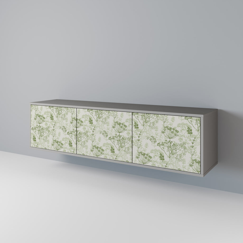 FENNEL BALDACHIN TV-Lowboard mit 3 Türen in Grau