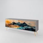 OMINOUS MOUNTAINS TV-Lowboard mit 3 Türen in Grau