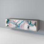 VELVET CROSSING TV-Lowboard mit 3 Türen in Grau