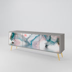 VELVET CROSSING TV-Lowboard mit 3 Türen in Grau