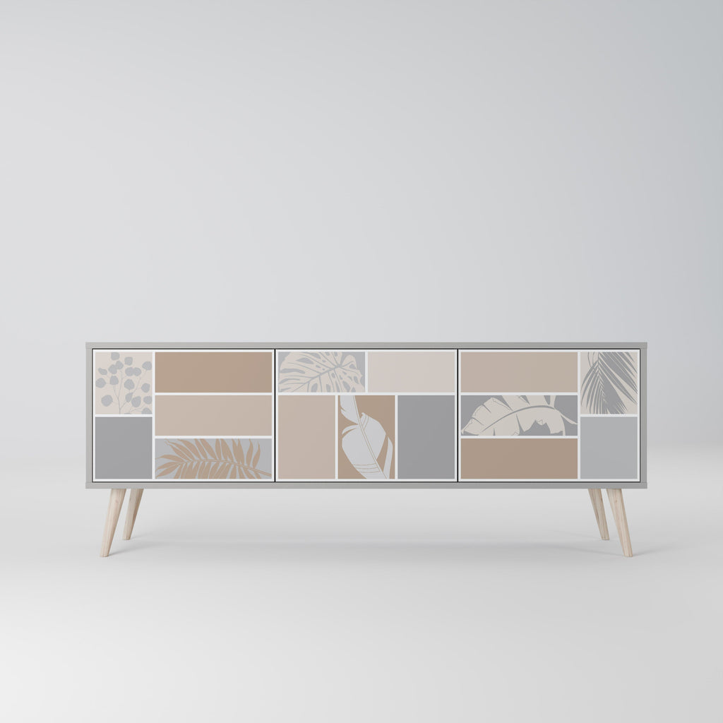 TROPICAL SHAPES TV-Lowboard mit 3 Türen in Grau