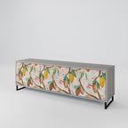 COCOA FRUITS 3-Door TV Stand in Grey Finish