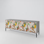 COCOA FRUITS 3-Door TV Stand in Grey Finish