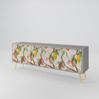 COCOA FRUITS 3-Door TV Stand in Grey Finish