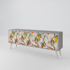 COCOA FRUITS 3-Door TV Stand in Grey Finish