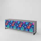 CACTUS VIBES TV-Lowboard mit 3 Türen in Grau