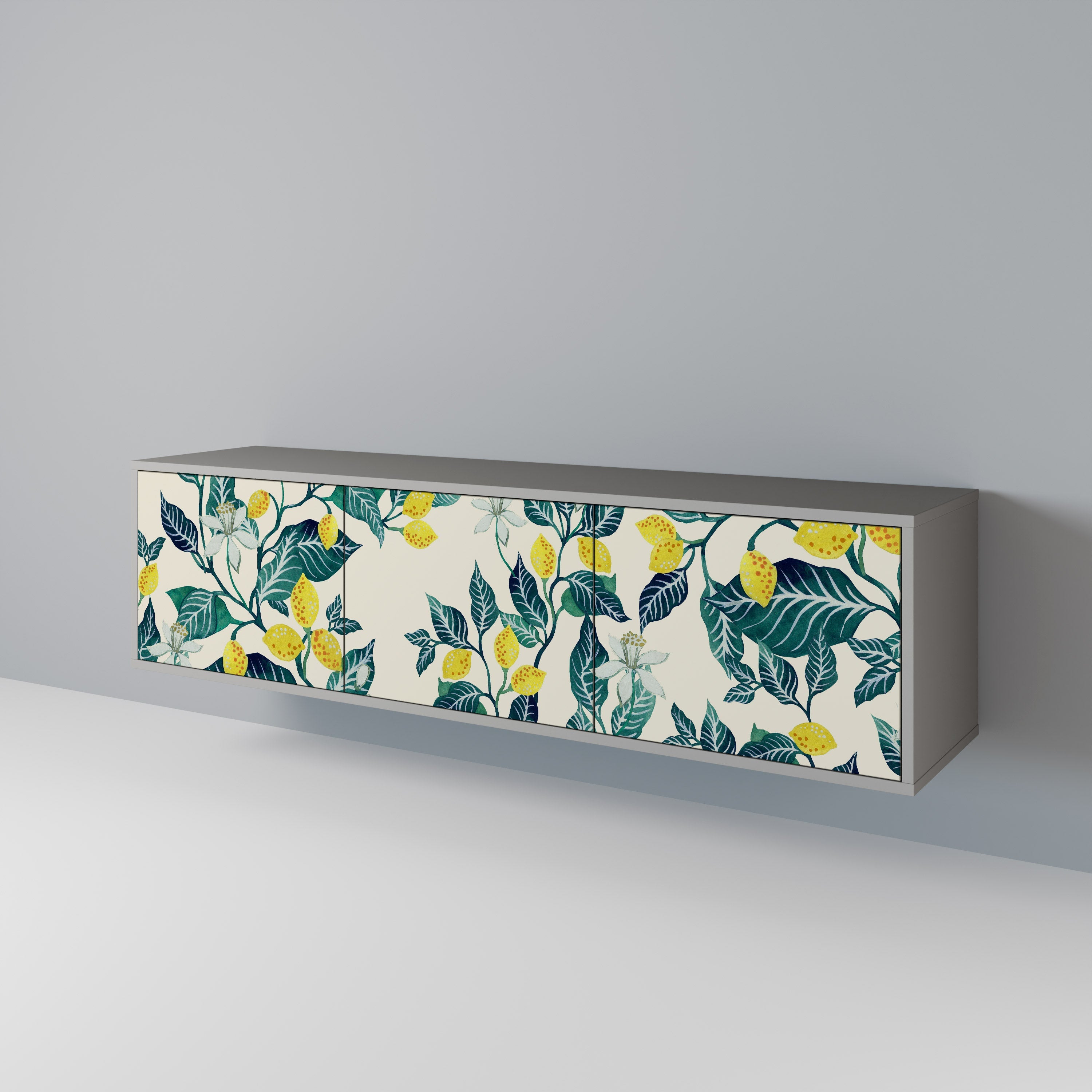 LEMON TREE TV-Lowboard mit 3 Türen in Grau