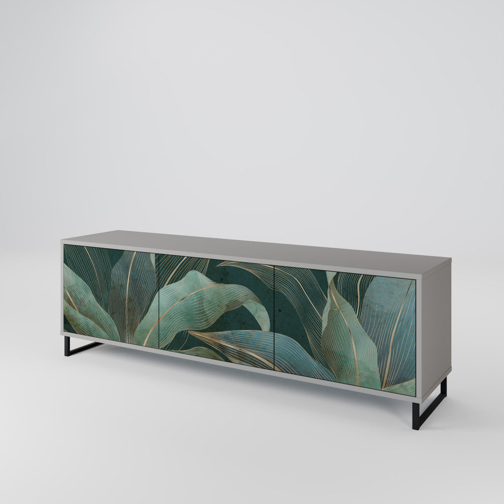 ROYAL GREEN TV-Lowboard mit 3 Türen in Grau