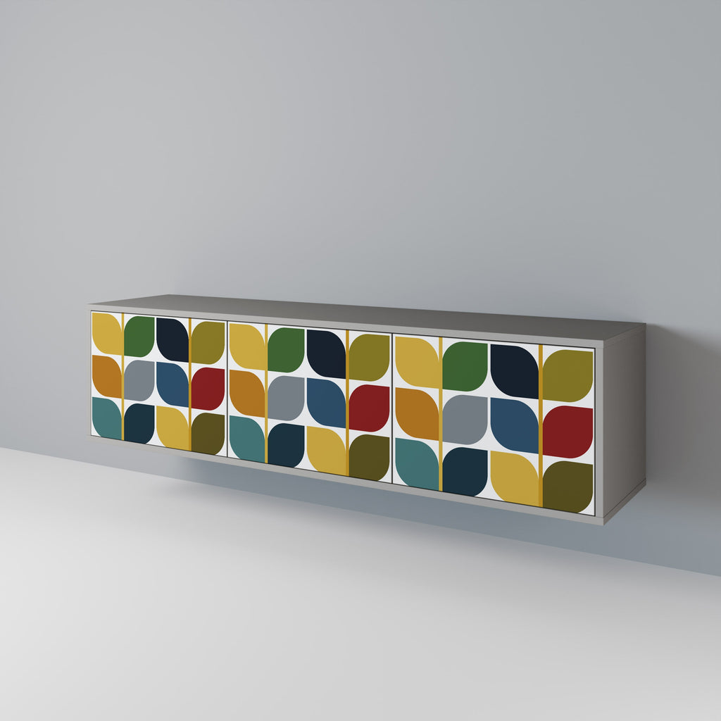 WEIGHTLESS HOURS TV-Lowboard mit 3 Türen in Grau