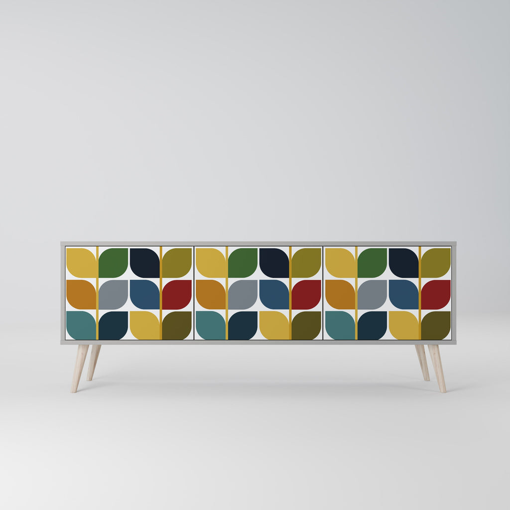 WEIGHTLESS HOURS TV-Lowboard mit 3 Türen in Grau