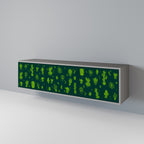 DESERT GREEN TV-Lowboard mit 3 Türen in Grau