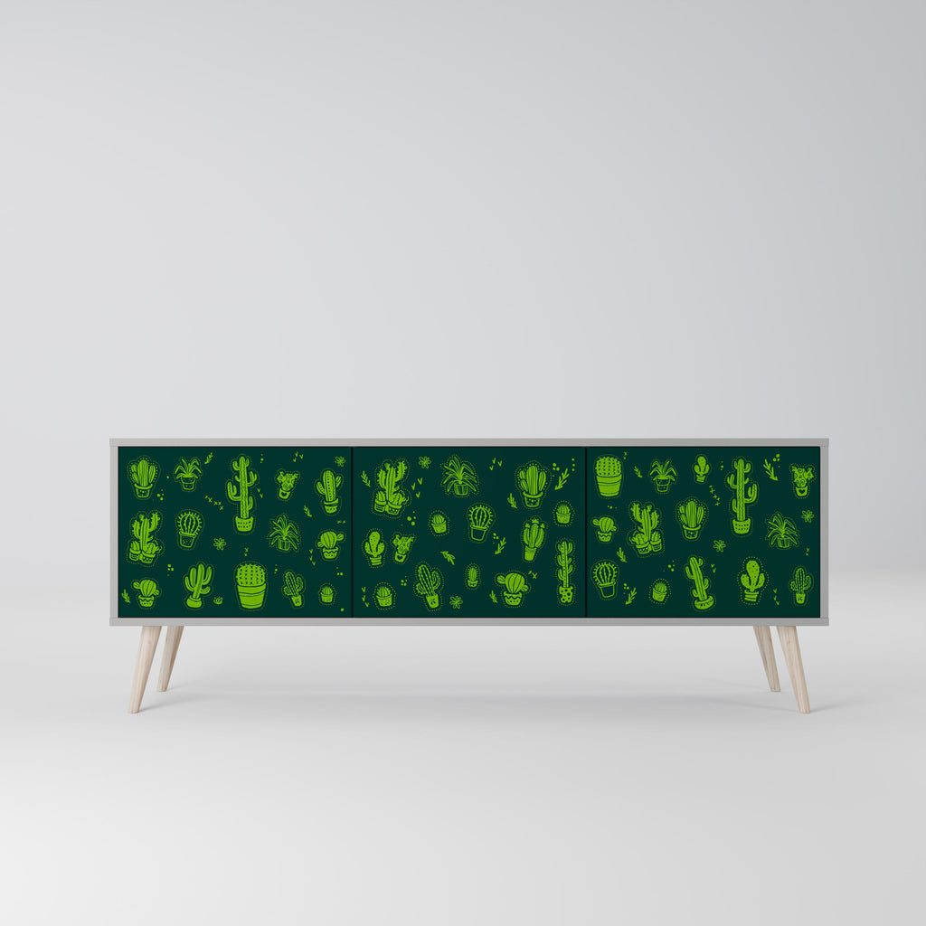 DESERT GREEN TV-Lowboard mit 3 Türen in Grau