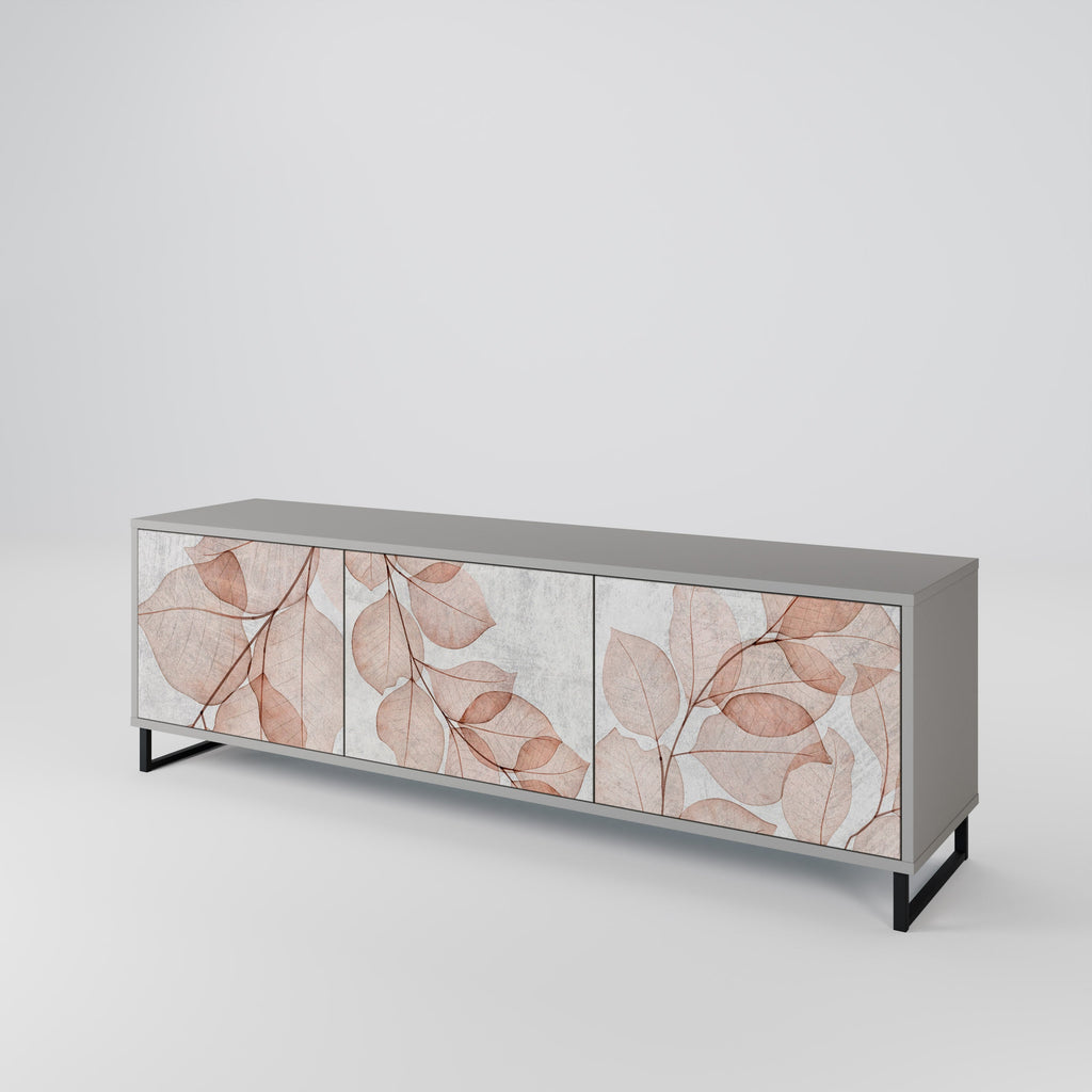 AUTUMN FRAGILITY TV-Lowboard mit 3 Türen in Grau