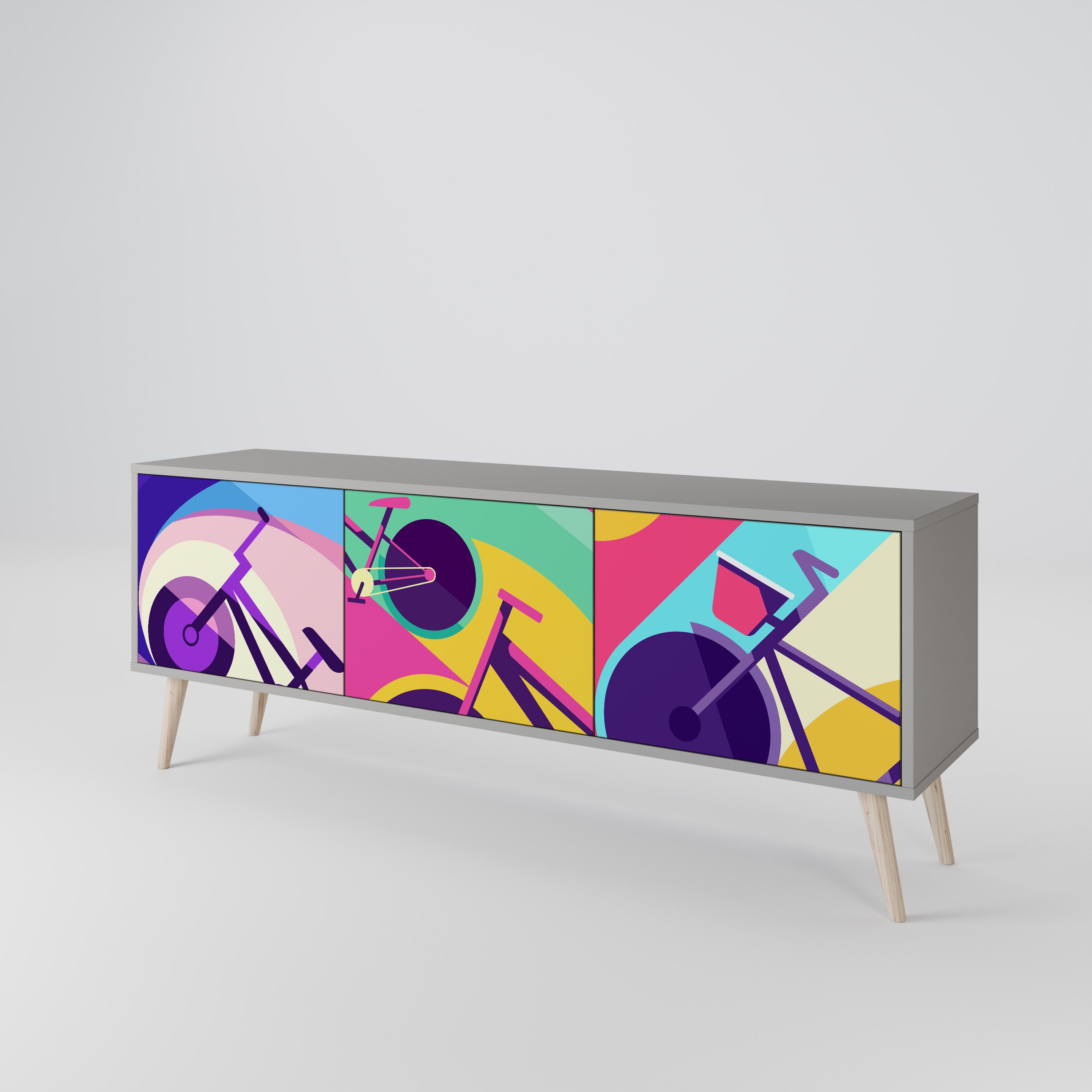 BIKE DREAMS 3-Door TV Cabinet