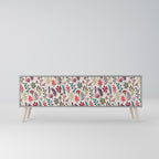 AUTUMN SUNDRIES 3-Door TV Stand in Grey Finish