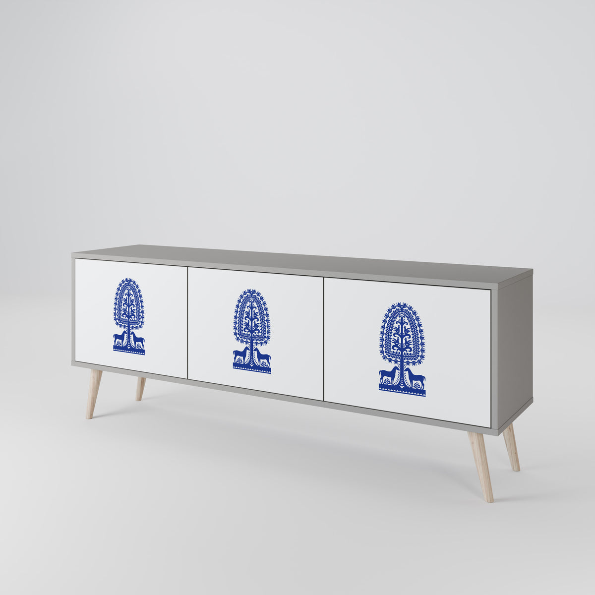 POLISH FOLK ART 3-türiges TV-Lowboard
