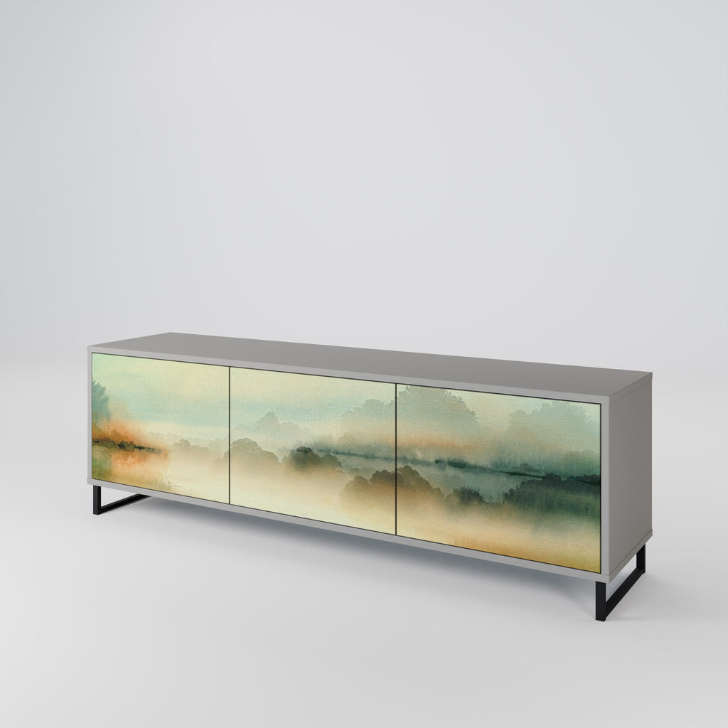 MORNING BY THE LAKE TV-Lowboard mit 3 Türen in Grau