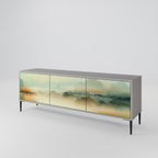 MORNING BY THE LAKE TV-Lowboard mit 3 Türen in Grau