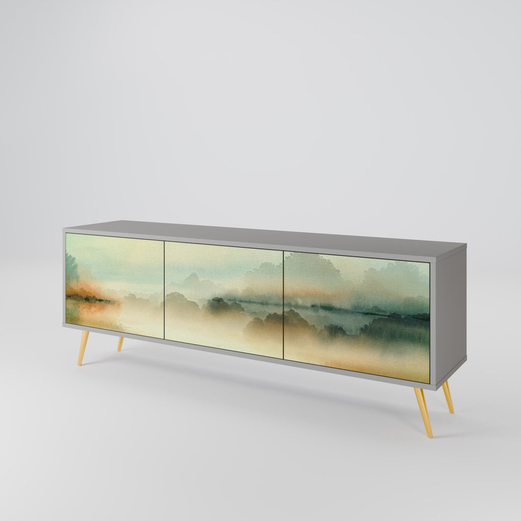MORNING BY THE LAKE TV-Lowboard mit 3 Türen in Grau