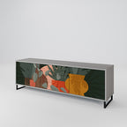 TROPICAL COMPOSITION TV-Lowboard mit 3 Türen in Grau