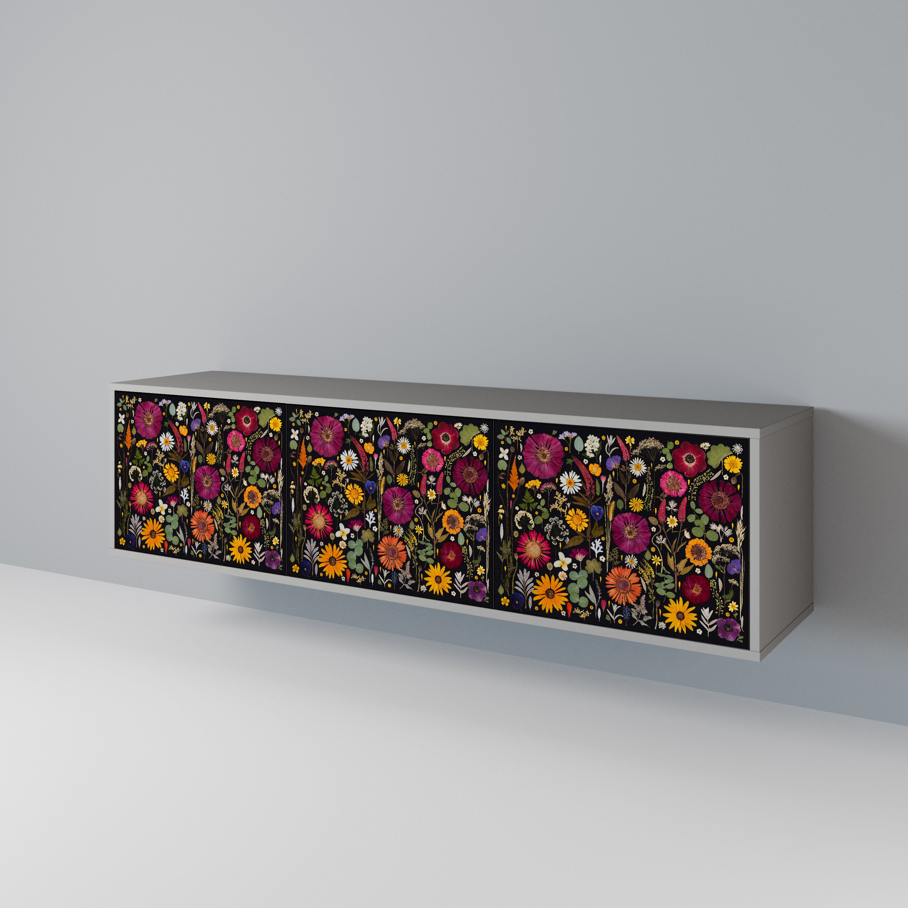 MIDNIGHT GARDEN 3-Door TV Cabinet