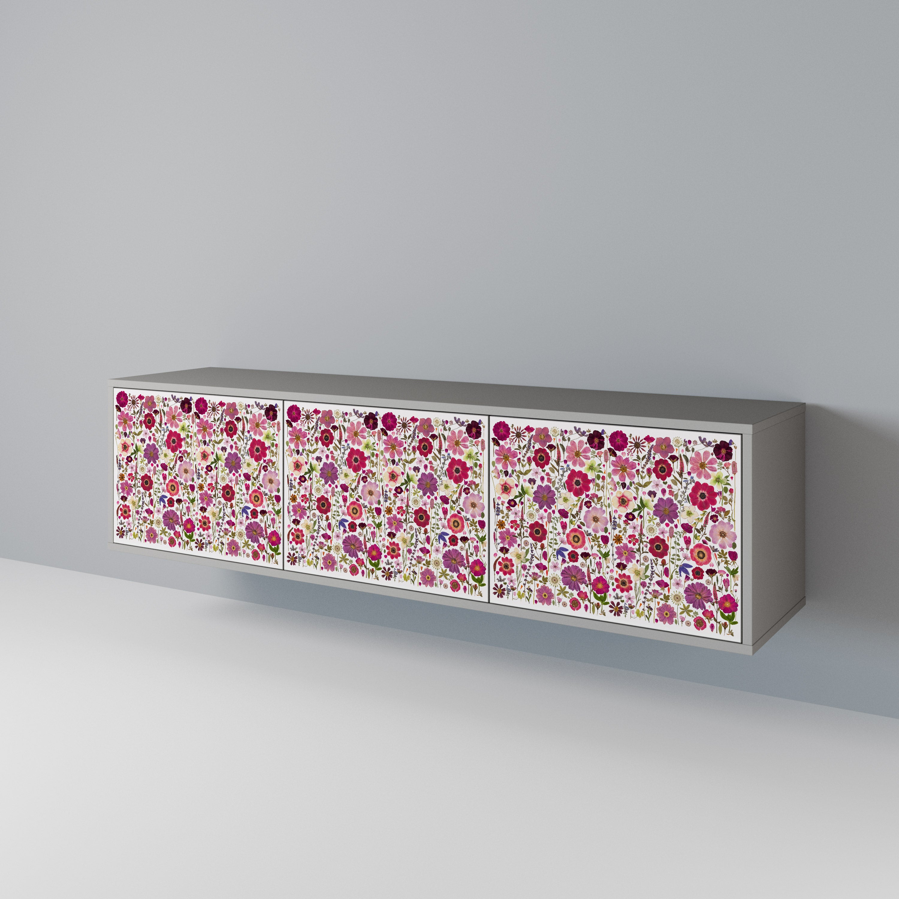 PETAL GARDEN 3-Door TV Cabinet