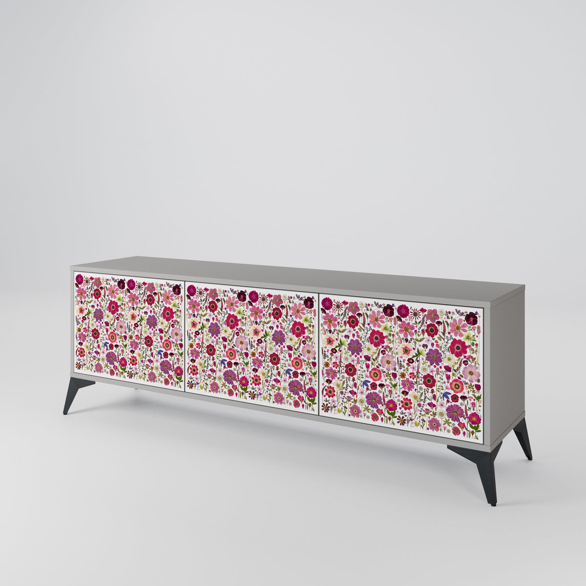 PETAL GARDEN 3-Door TV Cabinet