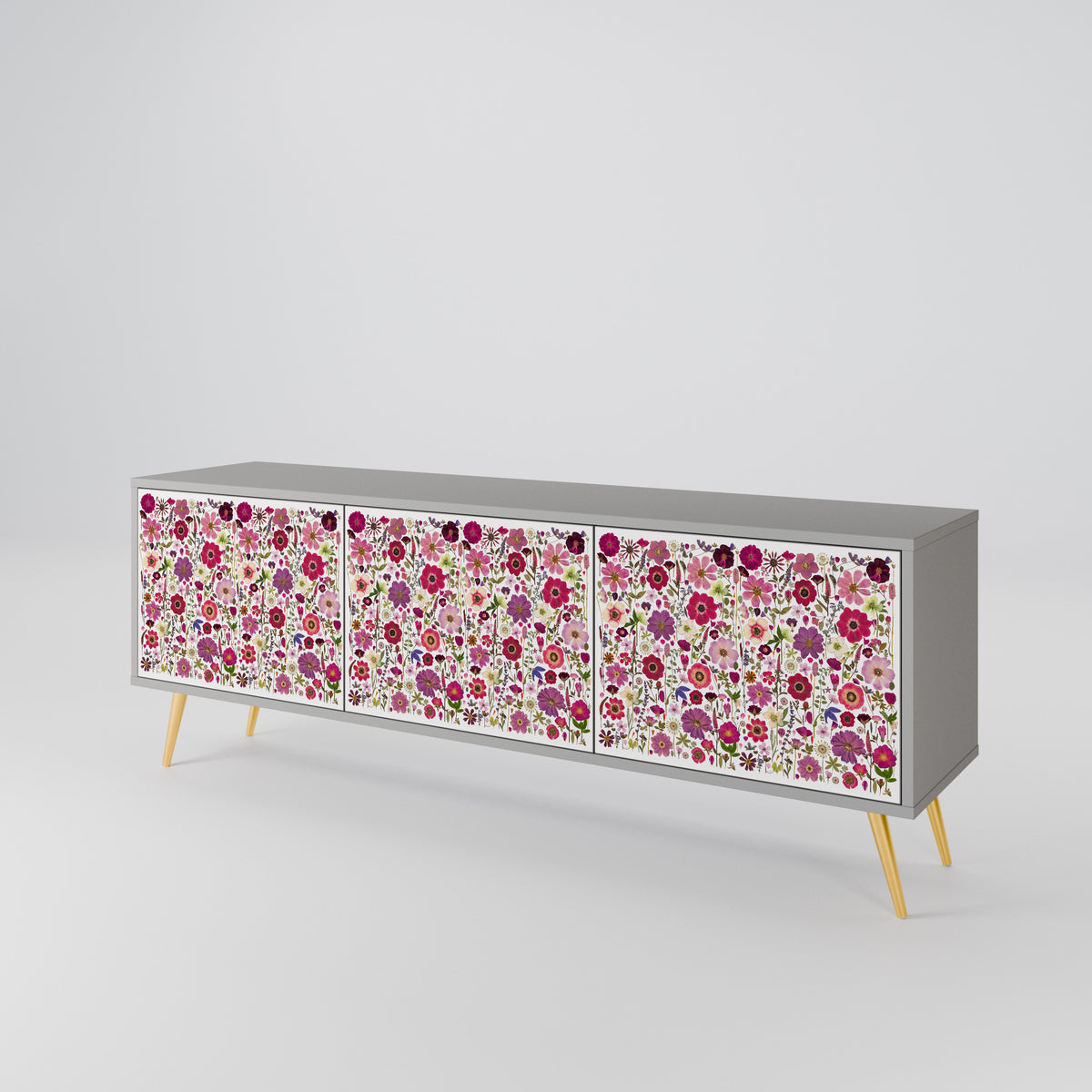 PETAL GARDEN 3-Door TV Cabinet