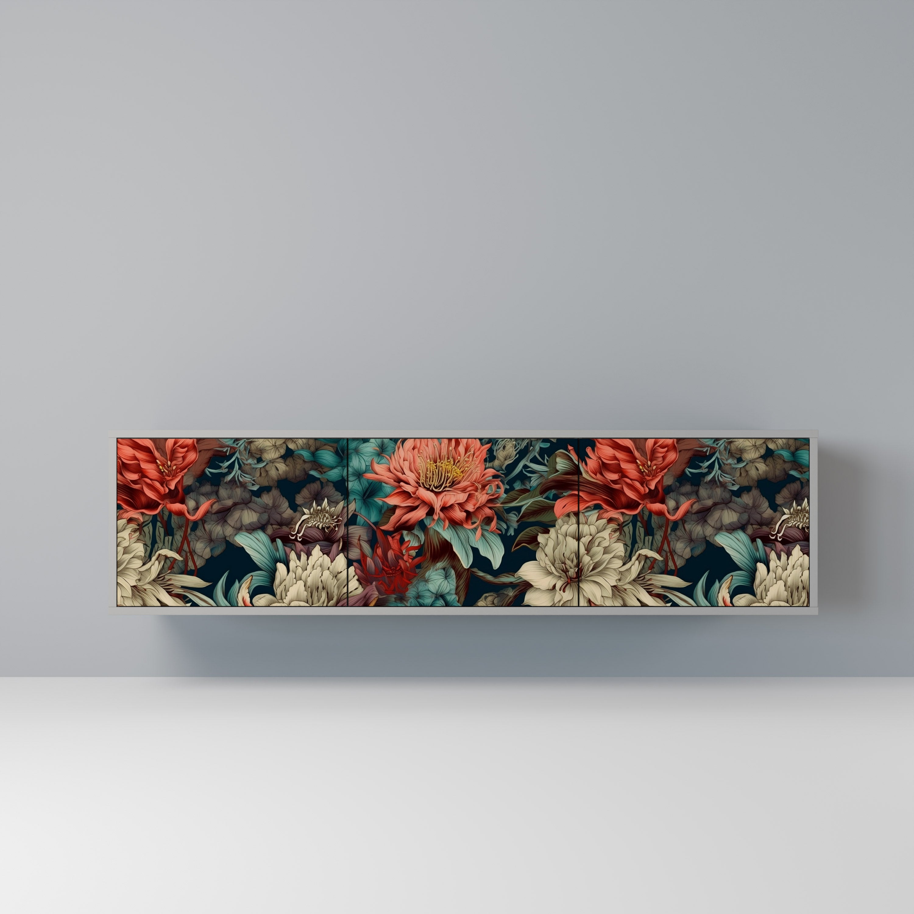 SPROUTING GRACE TV-Lowboard mit 3 Türen in Grau