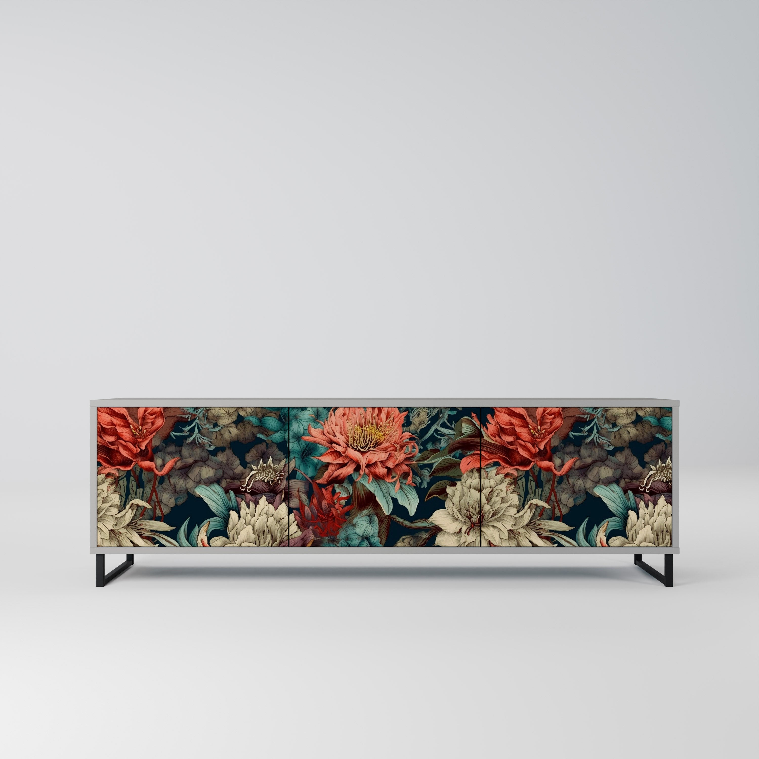 SPROUTING GRACE TV-Lowboard mit 3 Türen in Grau