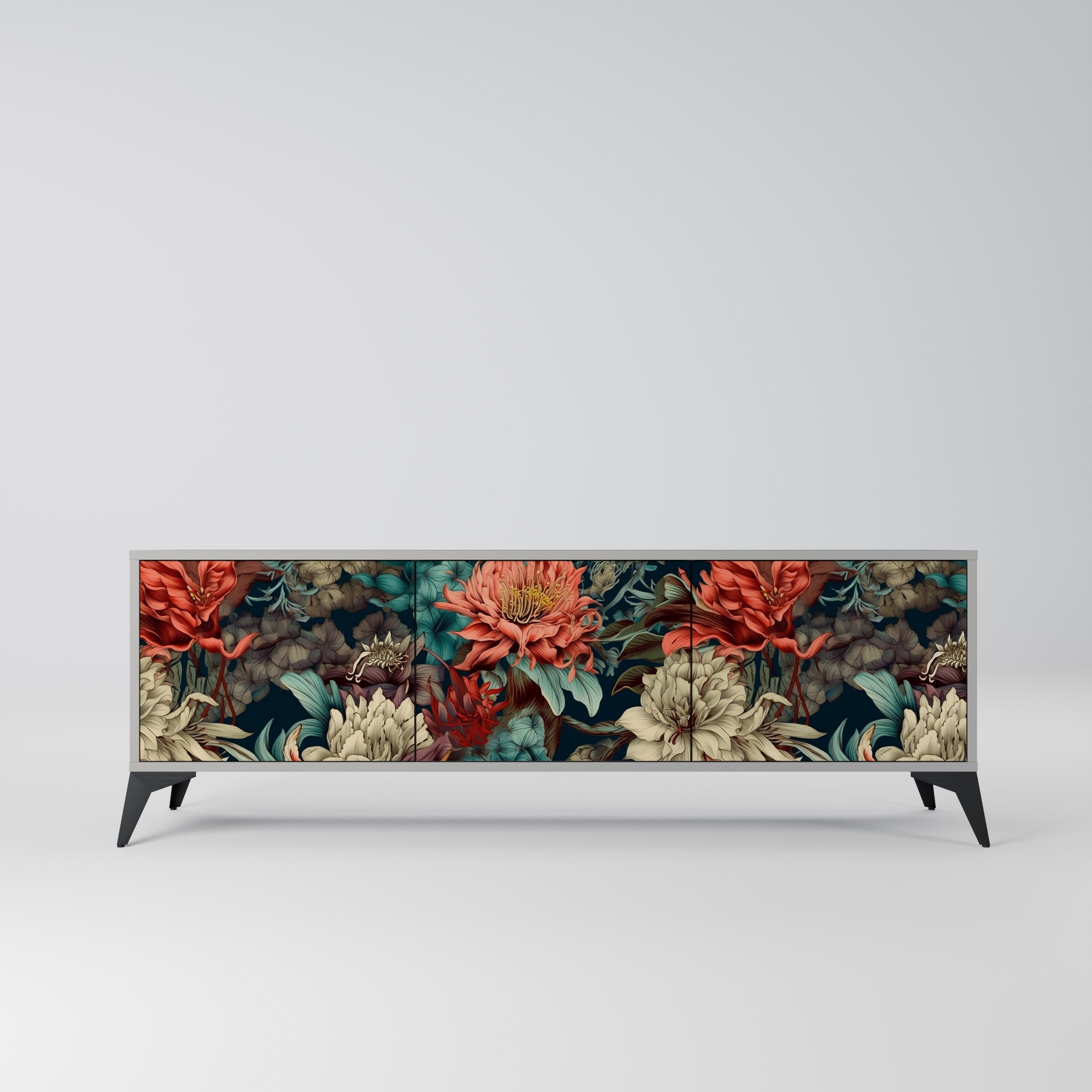 SPROUTING GRACE TV-Lowboard mit 3 Türen in Grau