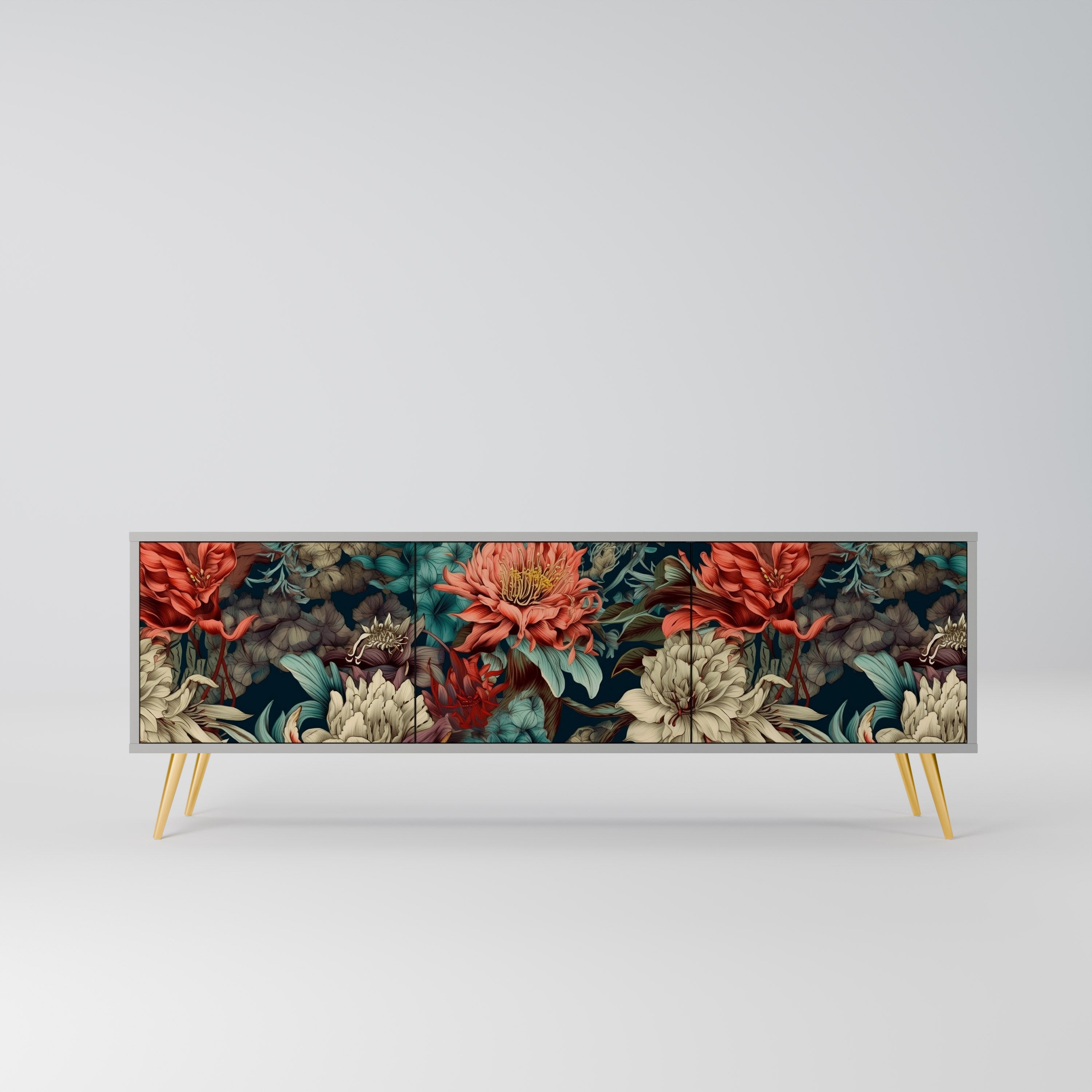 SPROUTING GRACE TV-Lowboard mit 3 Türen in Grau