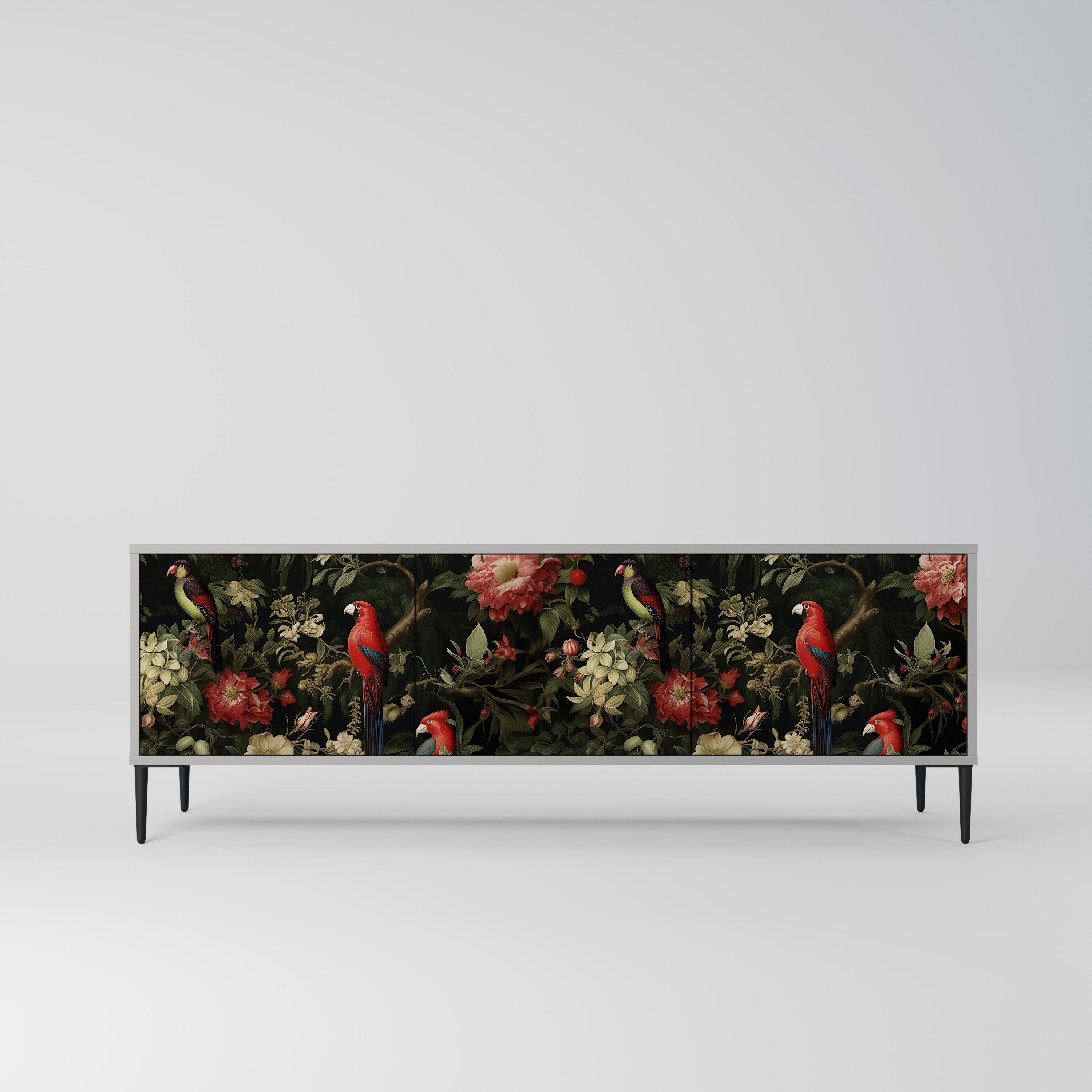 AVIAN GREENERY TV-Lowboard mit 3 Türen in Grau