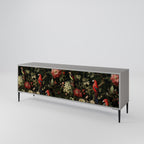 AVIAN GREENERY 3-Door TV Stand in Grey Finish