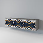 ARTFUL GEOMETRY TV-Lowboard mit 3 Türen in Grau