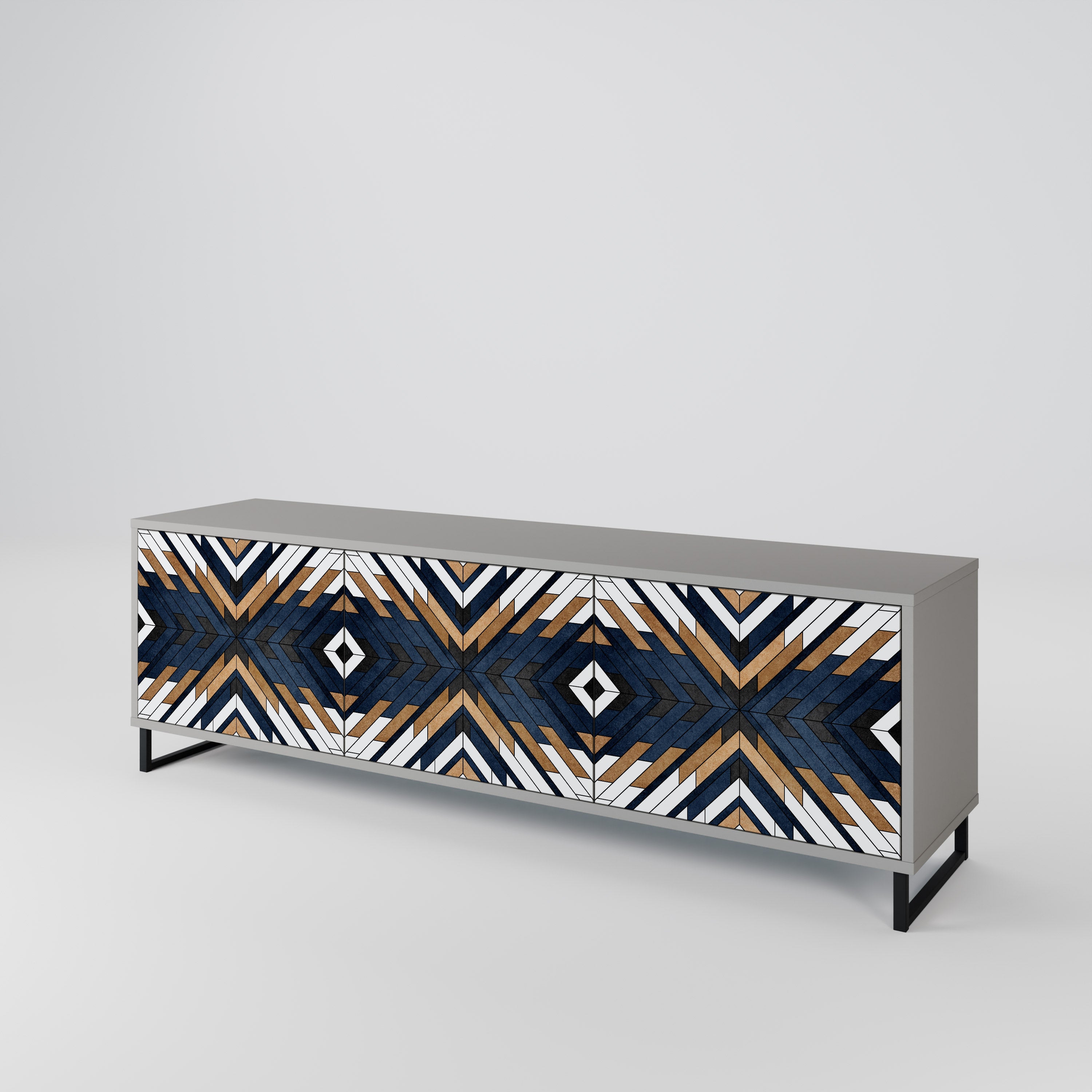 ARTFUL GEOMETRY 3-türiges TV-Lowboard