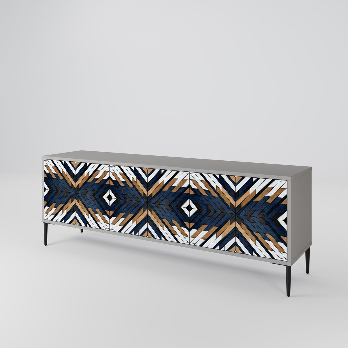 ARTFUL GEOMETRY 3-türiges TV-Lowboard